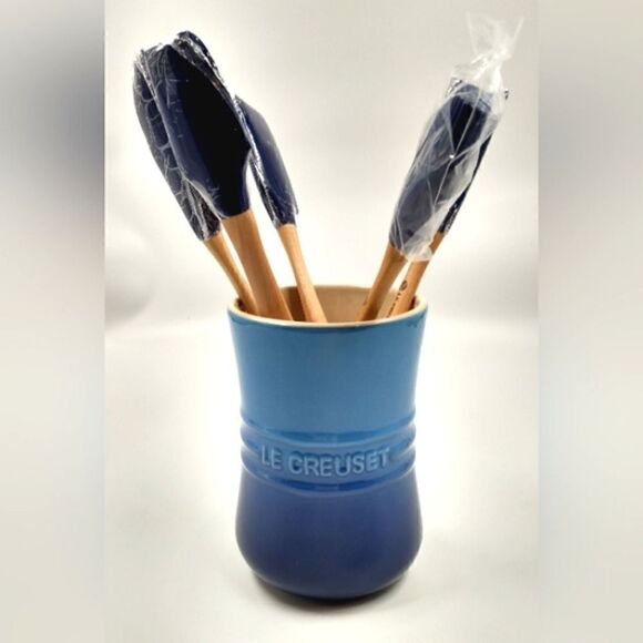 Le Creuset Jar & 6  Utensils Set Kitchen Home Accessories NIB - Picture 2 of 16